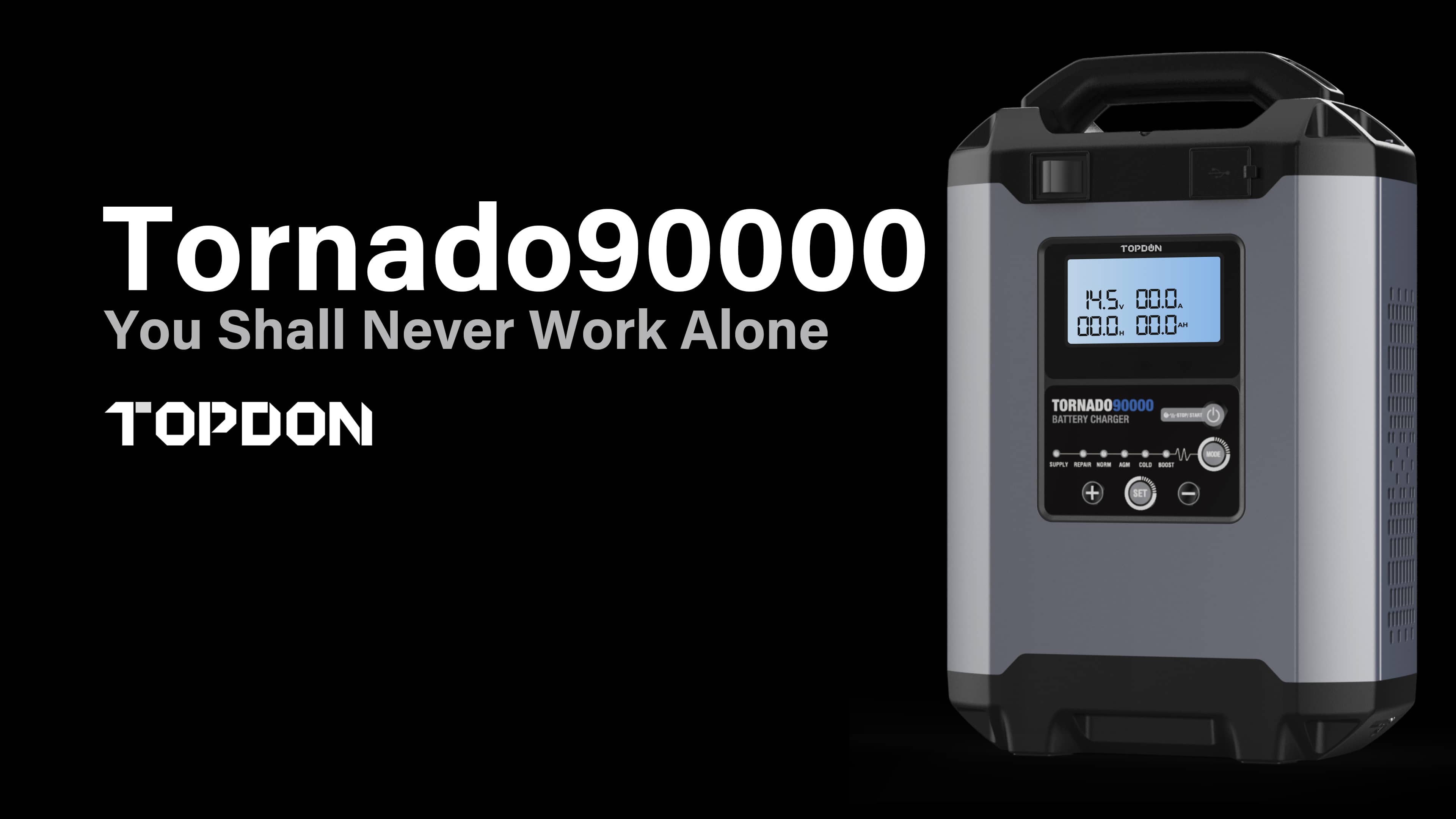 What’s TOPDON Battery Charger Tornado90000?